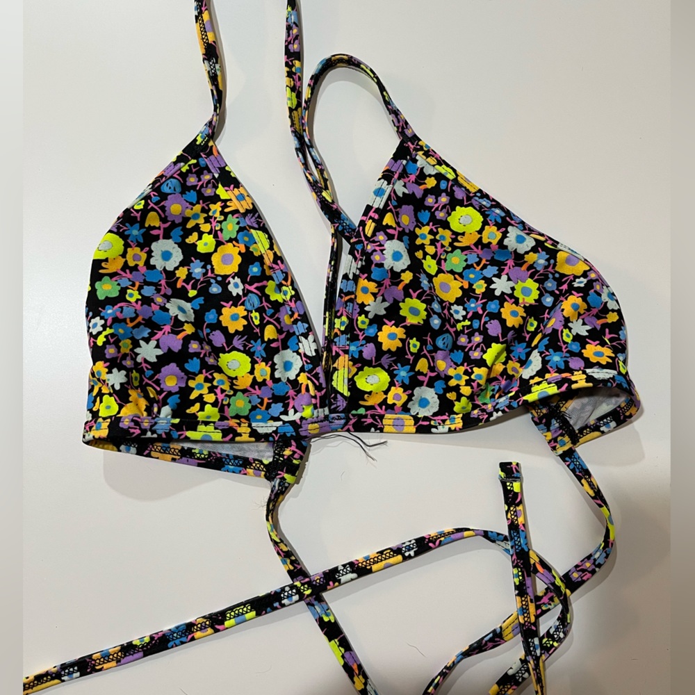 Floral Jolyn Triangle Tie-Back Top